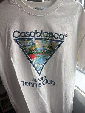 Casablanca St. Barth Tennis Club White Graphic Tee